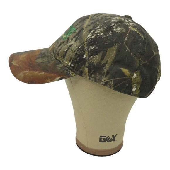 Huttig Building Product Mossy Oak Masonite Camo Strapback Cap Trucker Hunter Hat - Picture 8 of 12
